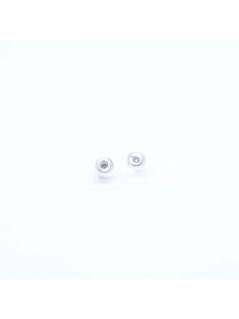 Chanel CC Logo Earrings 04 Camellia Clear Resin